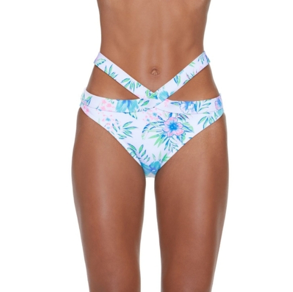 Breaking Waves Criss-cross Multi-Colored Bikini Bottoms, Sz M - Picture 1 of 7